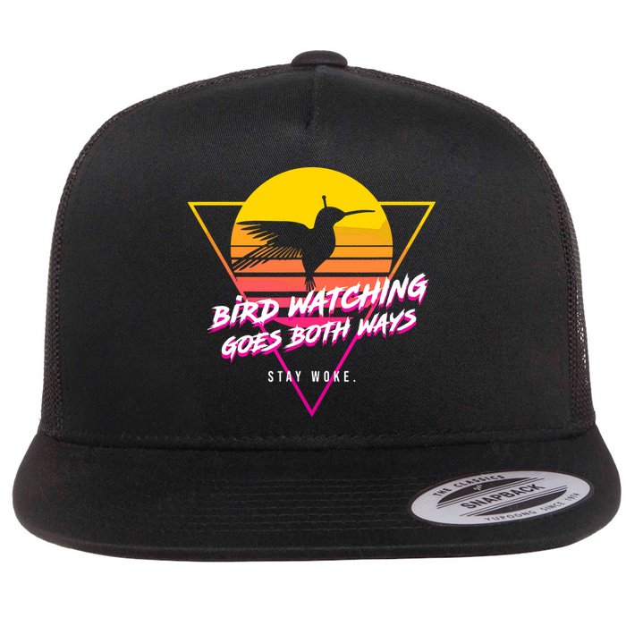 Birds Birdwatching Goes Both Ways They Arent Real Truth Meme Flat Bill Trucker Hat