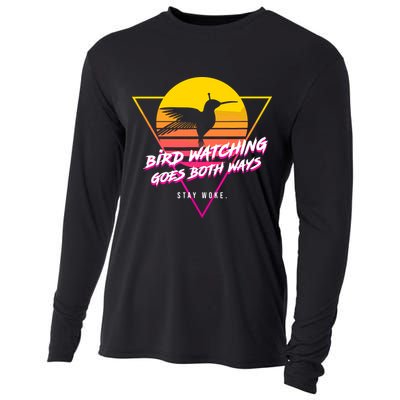 Birds Birdwatching Goes Both Ways They Arent Real Truth Meme Cooling Performance Long Sleeve Crew