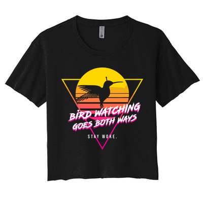 Birds Birdwatching Goes Both Ways They Arent Real Truth Meme Crop Top