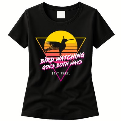 Birds Birdwatching Goes Both Ways They Arent Real Truth Meme Womens T-Shirt