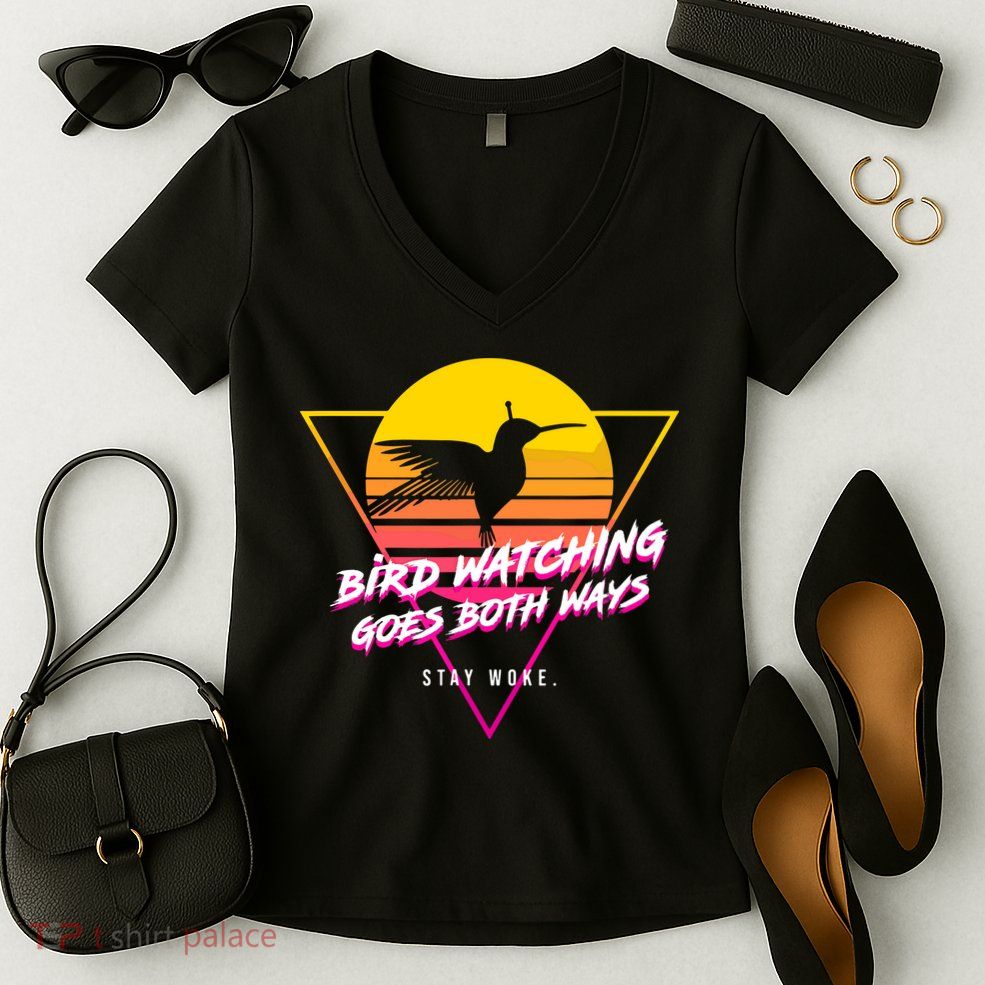 Birds Birdwatching Goes Both Ways They Arent Real Truth Meme Women's V-Neck T-Shirt