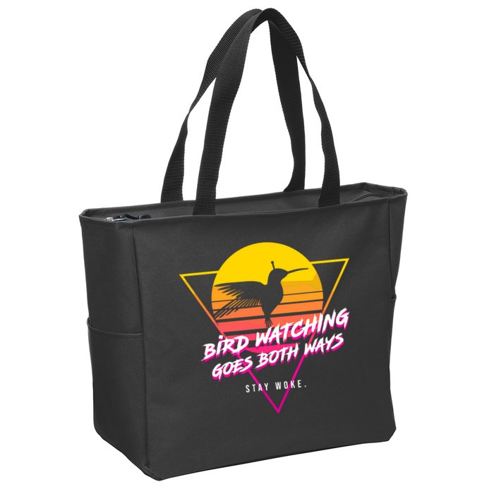 Birds Birdwatching Goes Both Ways They Arent Real Truth Meme Zip Tote Bag