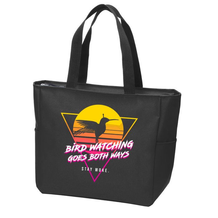 Birds Birdwatching Goes Both Ways They Arent Real Truth Meme Zip Tote Bag