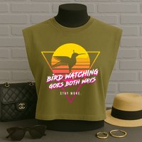Birds Birdwatching Goes Both Ways They Arent Real Truth Meme Garment-Dyed Women's Muscle Tee