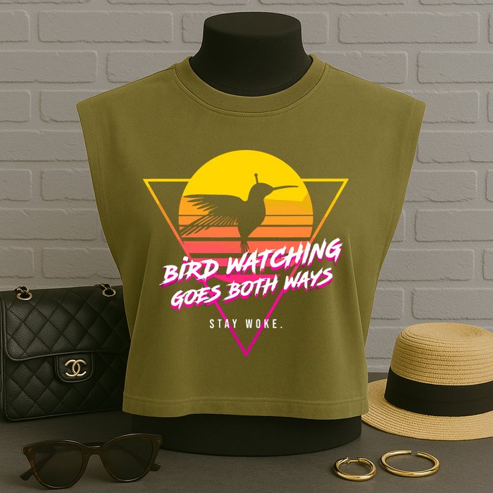 Birds Birdwatching Goes Both Ways They Arent Real Truth Meme Garment-Dyed Women's Muscle Tee