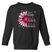 Blessed By God Loved By Jesus Sunflower Toddler Sweatshirt