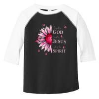 Blessed By God Loved By Jesus Sunflower Toddler Fine Jersey T-Shirt