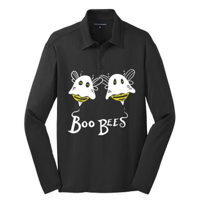 Boo Bees Gift Silk Touch Performance Long Sleeve Polo