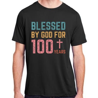 Blessed By God For 100 Years Old Religious Adult ChromaSoft Performance T-Shirt