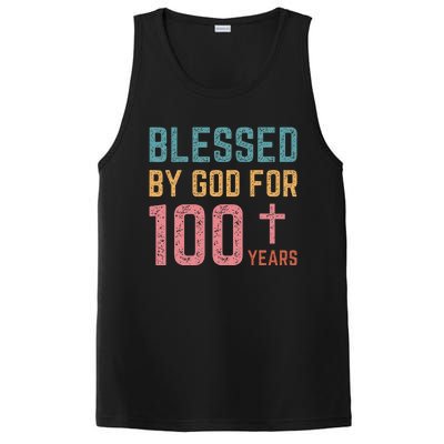 Blessed By God For 100 Years Old Religious PosiCharge Competitor Tank