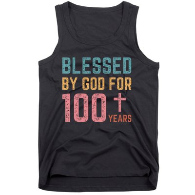 Blessed By God For 100 Years Old Religious Tank Top