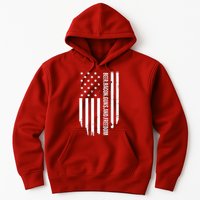 Beer Bacon Guns & Freedom / USA BBQ American Flag Drinking Hoodie