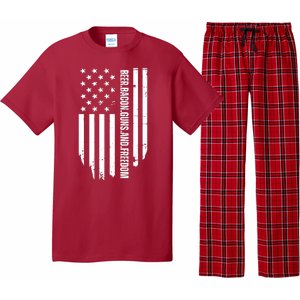 Beer Bacon Guns & Freedom / USA BBQ American Flag Drinking Pajama Set