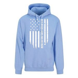 Beer Bacon Guns & Freedom / USA BBQ American Flag Drinking Unisex Surf Hoodie