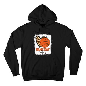 Bleached Basketball Game Day Vibes Basketball Mom Game Day Hoodie