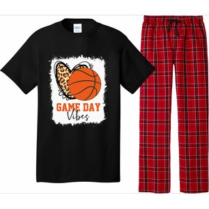 Bleached Basketball Game Day Vibes Basketball Mom Game Day Pajama Set