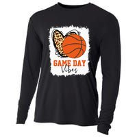 Bleached Basketball Game Day Vibes Basketball Mom Game Day Cooling Performance Long Sleeve Crew