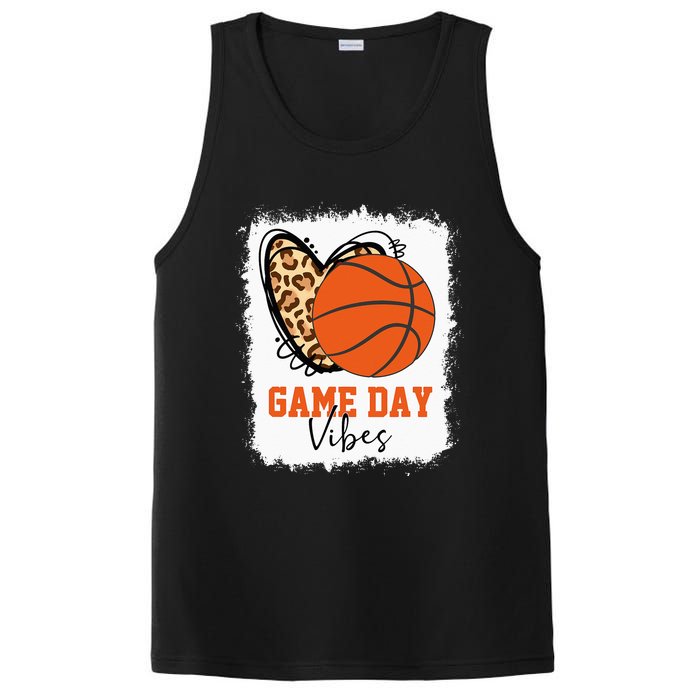 Bleached Basketball Game Day Vibes Basketball Mom Game Day PosiCharge Competitor Tank