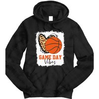 Bleached Basketball Game Day Vibes Basketball Mom Game Day Tie Dye Hoodie