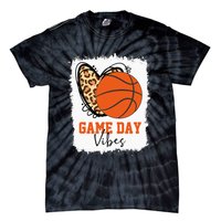 Bleached Basketball Game Day Vibes Basketball Mom Game Day Tie-Dye T-Shirt