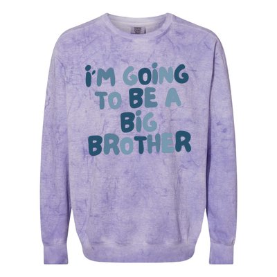 Big Brother Gift Birth Announcement Brother Gift Colorblast Crewneck Sweatshirt