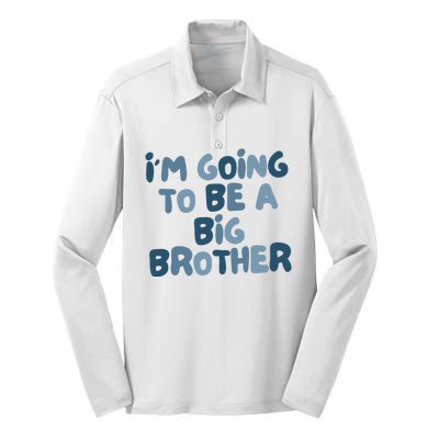 Big Brother Gift Birth Announcement Brother Gift Silk Touch Performance Long Sleeve Polo