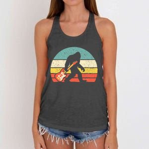 Bigfoot Bass Guitar  Bass Player Bassist Music Guitarist Women's Knotted Racerback Tank