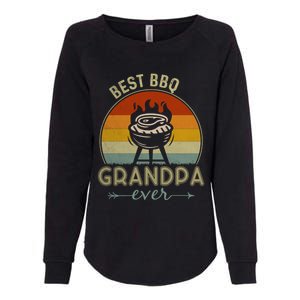 Best Bbq Grandpa Ever Retro Bbq Graphic Father's Day Gift Womens California Wash Sweatshirt