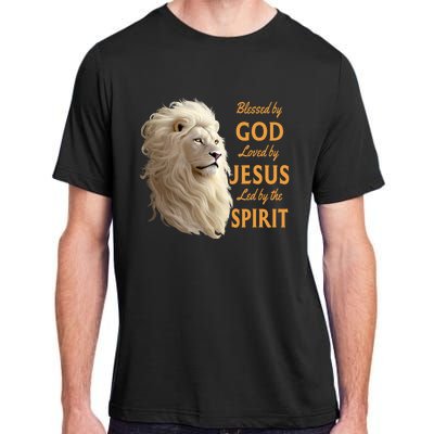 Blessed By God Loved By Jesus Christian Lion Adult ChromaSoft Performance T-Shirt