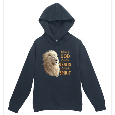 Blessed By God Loved By Jesus Christian Lion Urban Pullover Hoodie