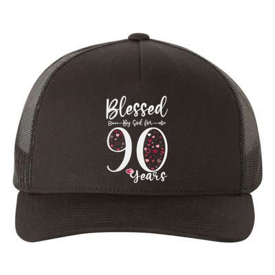 Blessed by God For 90 Years Old 90th Birthday Gift For WoM.e.n Yupoong Adult 5-Panel Trucker Hat