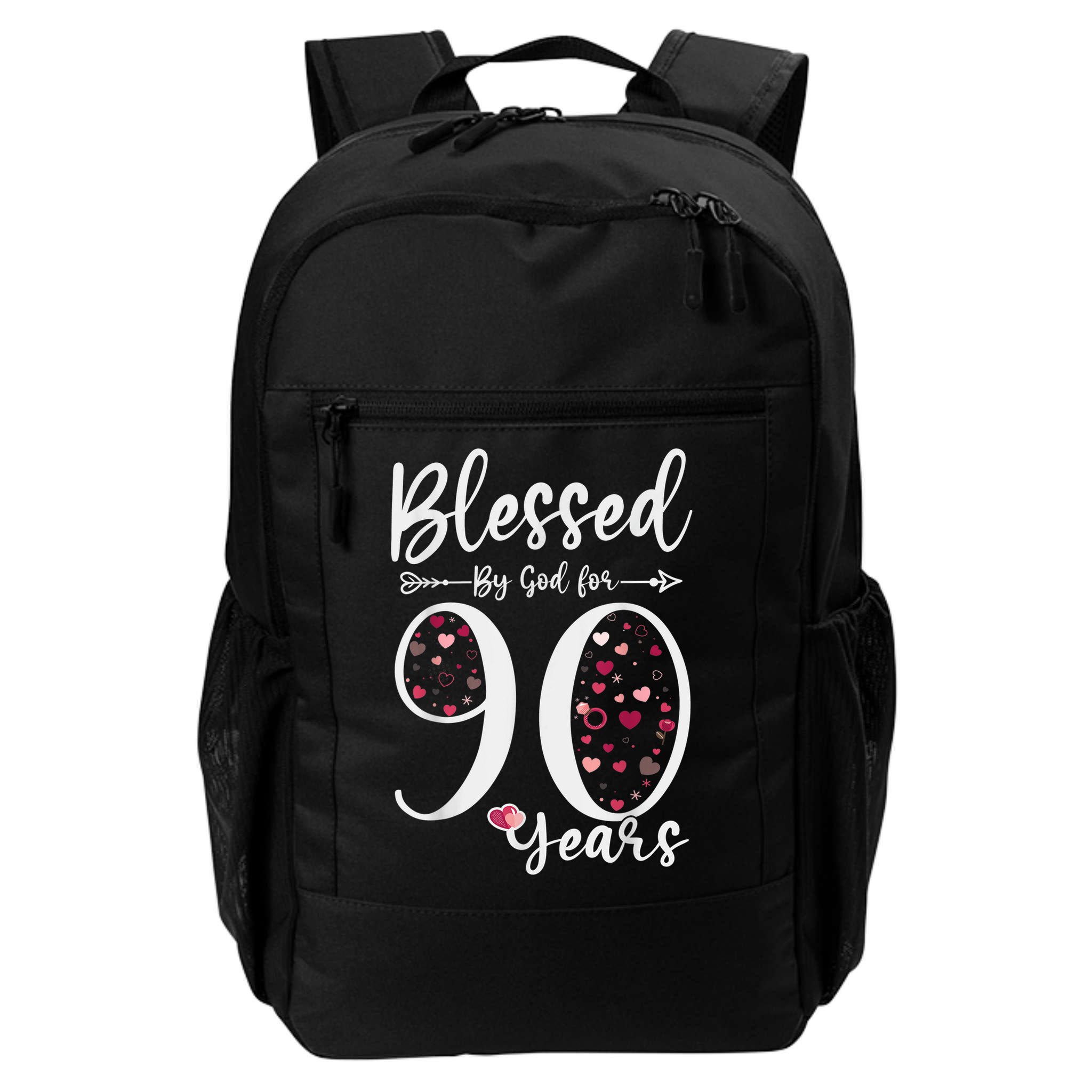 Blessed by God For 90 Years Old 90th Birthday Gift For WoM.e.n Backpack