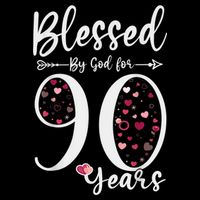 Blessed by God For 90 Years Old 90th Birthday Gift For WoM.e.n Visor