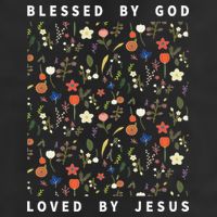 Blessed By God Loved By Jesus Wildflower Christian Adult Drive Performance Visor