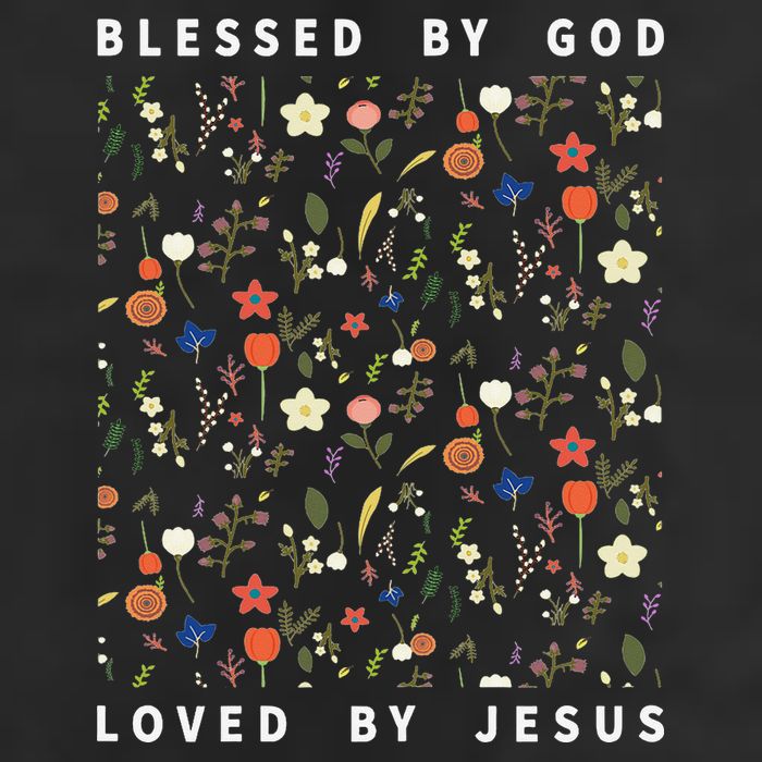 Blessed By God Loved By Jesus Wildflower Christian Adult Drive Performance Visor