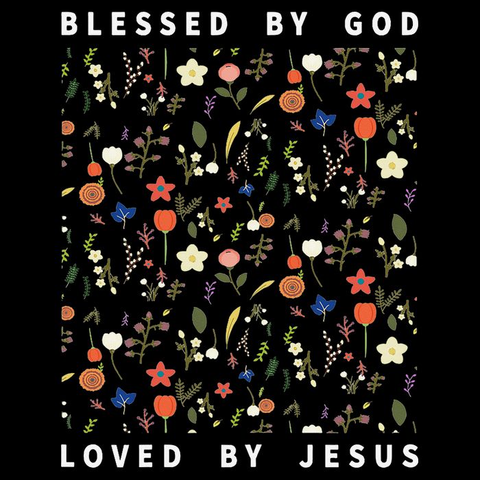 Blessed By God Loved By Jesus Wildflower Christian Mug