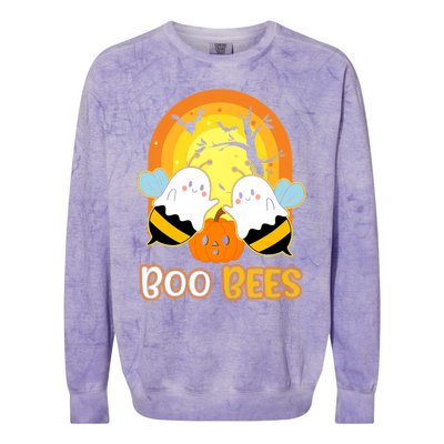 Boo Bees Halloween Cute Gift Funny Bees Gift Colorblast Crewneck Sweatshirt