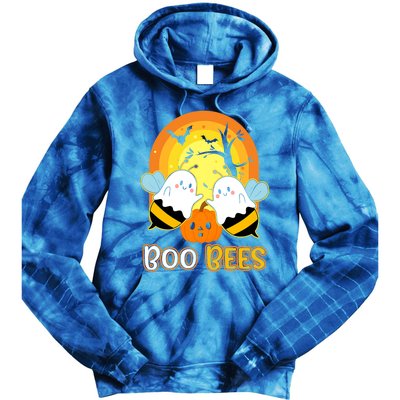 Boo Bees Halloween Cute Gift Funny Bees Gift Tie Dye Hoodie