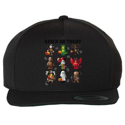 Building Bricks Halloween Brick Or Treat Costume Monsters Gift Wool Snapback Cap