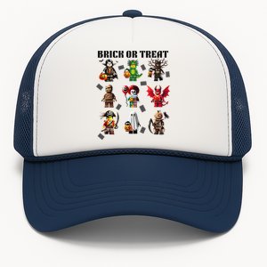 Building Bricks Halloween Brick Or Treat Costume Monsters Gift Trucker Hat