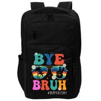 Bye Bruh Happy Last Day Of School Retro Hippie Impact Tech Backpack
