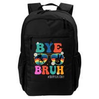 Bye Bruh Happy Last Day Of School Retro Hippie Backpack