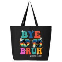 Bye Bruh Happy Last Day Of School Retro Hippie 25L Jumbo Tote