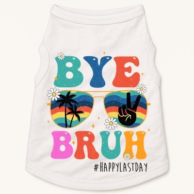 Bye Bruh Happy Last Day Of School Retro Hippie Doggie Tank
