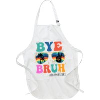 Bye Bruh Happy Last Day Of School Retro Hippie Apron