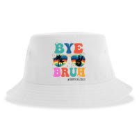 Bye Bruh Happy Last Day Of School Retro Hippie Sustainable Bucket Hat