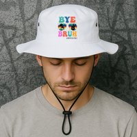 Bye Bruh Happy Last Day Of School Retro Hippie Bucket Hat