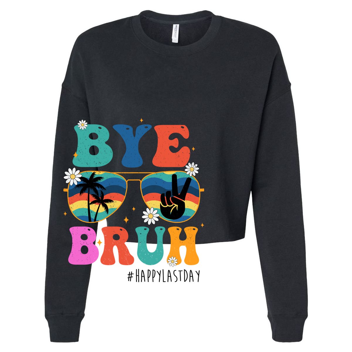 Bye Bruh Happy Last Day Of School Retro Hippie 15oz Campfire Ceramic Mug