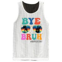 Bye Bruh Happy Last Day Of School Retro Hippie Mesh Reversible Basketball Jersey Tank