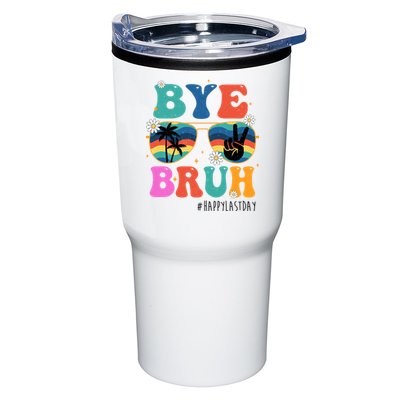 Bye Bruh Happy Last Day Of School Retro Hippie Tumbler